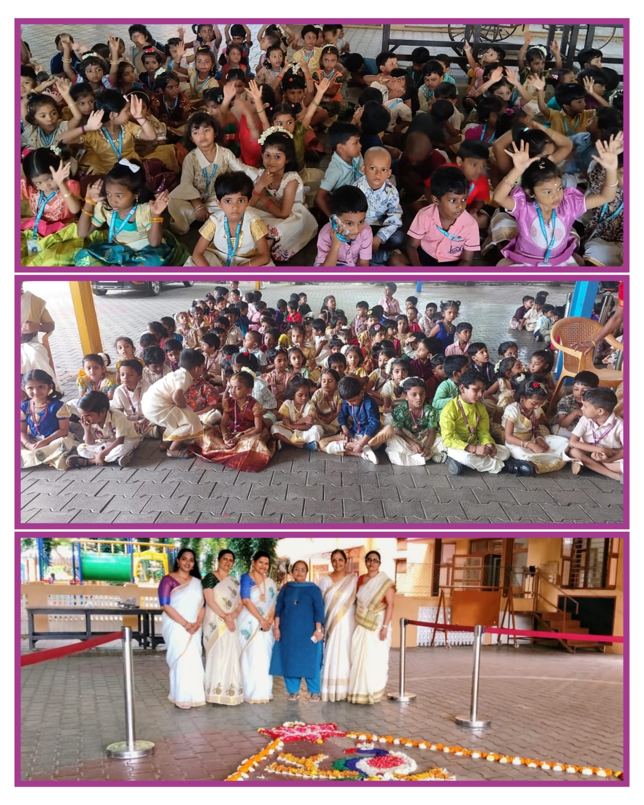 Onam Celebrations - KG children and staff
